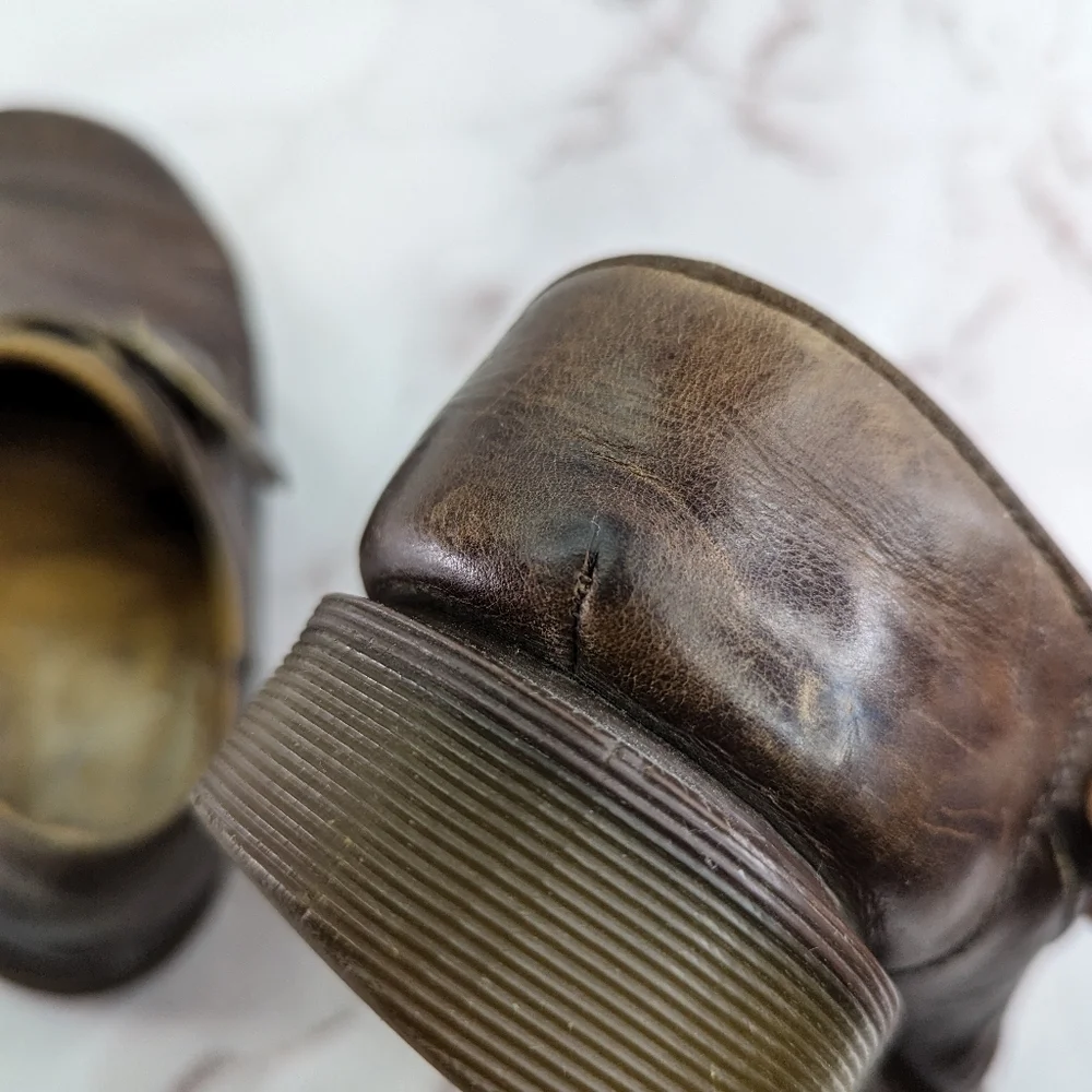 Vtg Dr Martens Shoe Womens 9.5 Leather Monk Strap Buckle Made England Oxford Y2K - Picture 8 of 14